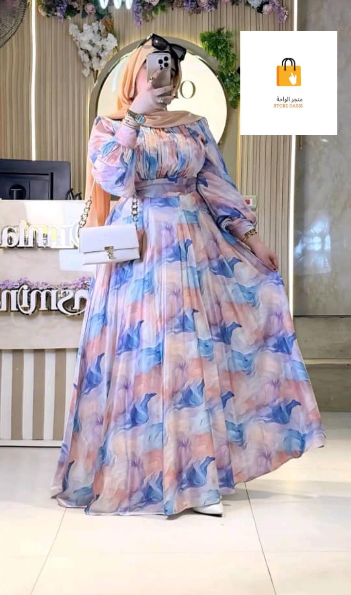 فستان مشجر كلوش