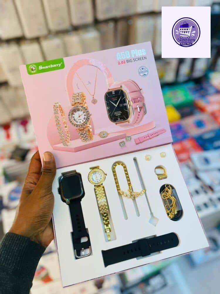 ساعة نسائيه مع اكسسوارات هدية