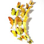 طقم فراشات مغناطيسية لاصقة للتزين