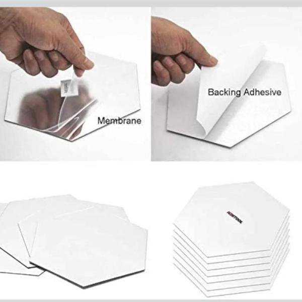 ديكور منزلي استيكر مراية سداسي