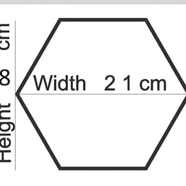 ديكور منزلي استيكر مراية سداسي