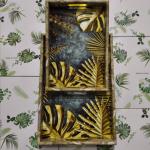 صواني خشبية فاخرة بأشكال رخامية